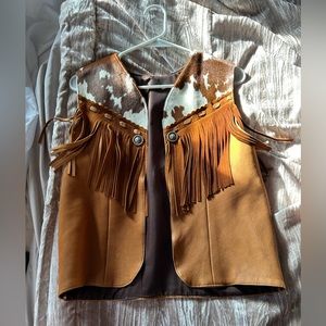 Cowhide leather vest
